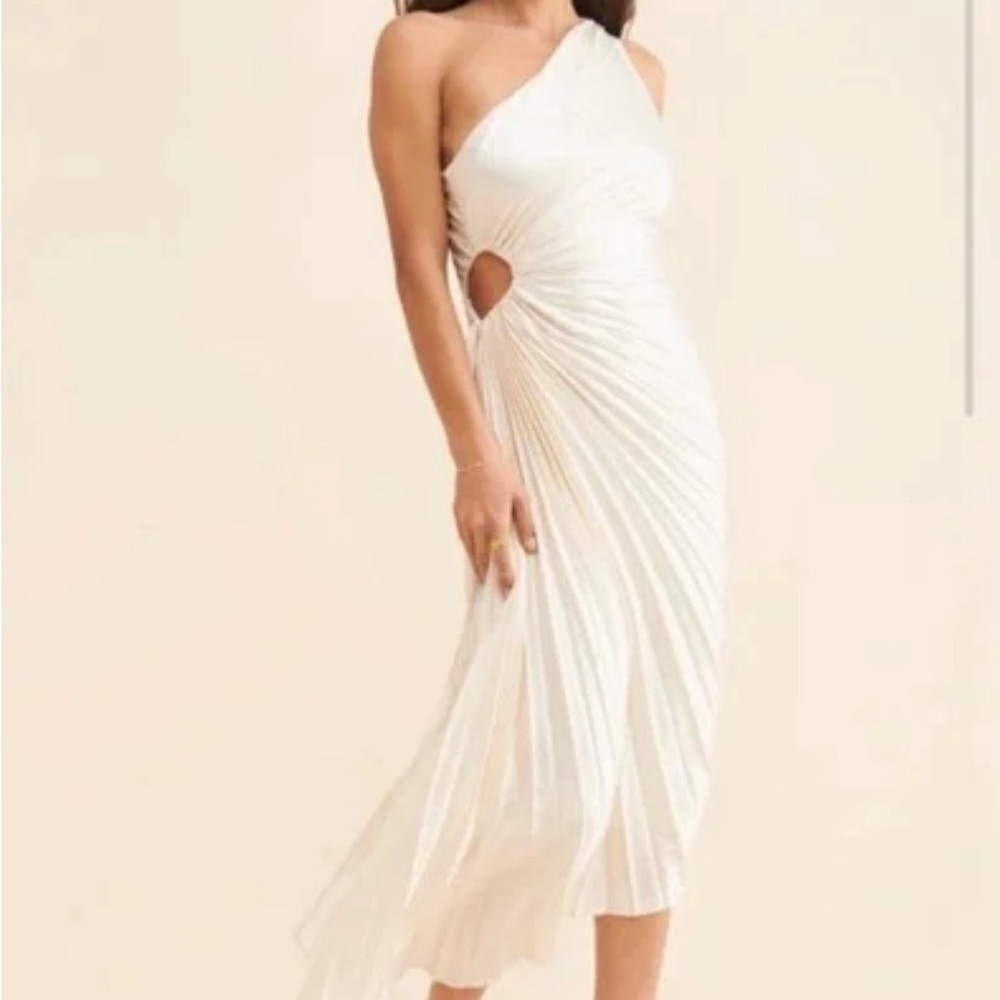 Elegant Pearl One-Shoulder Dress